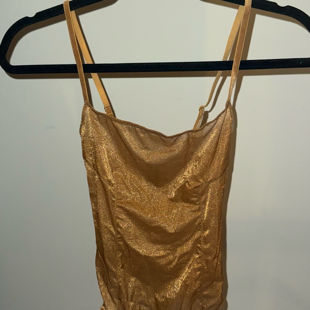 Skims Metallic Gold Bodysuit